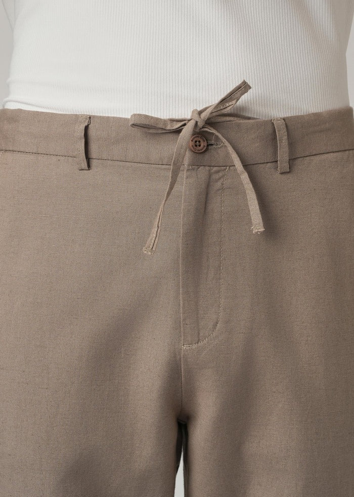 PACK OF 2 Premium Linen Pants – (Beige & Dark Olive)