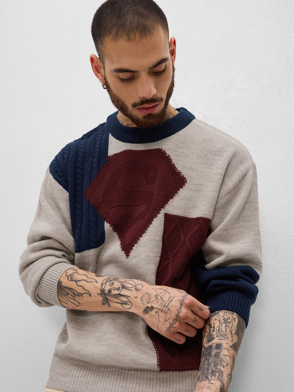 Colourblock Pullover: Superman