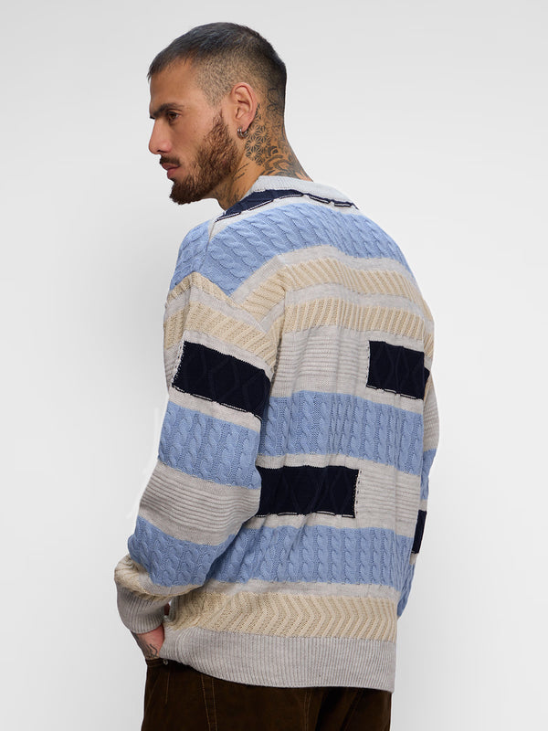 Cable Knit Pullover: Ocean Dune