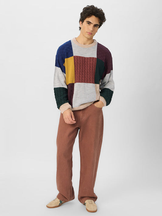 Colourblock Pullover: Autumn Hues