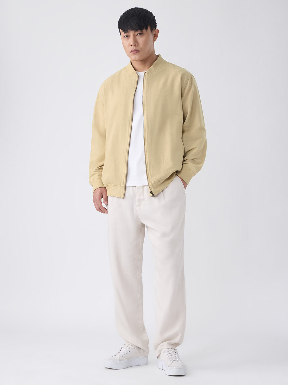 Cotton Linen Jacket: Dune