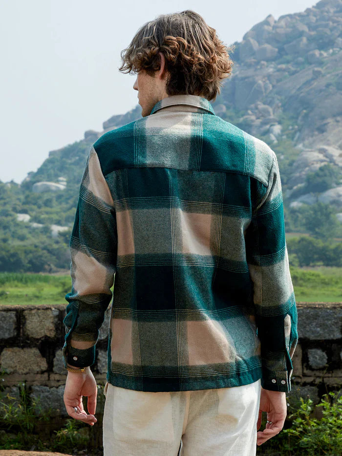 Zoom Vignette-Checkered Oversized Shirt