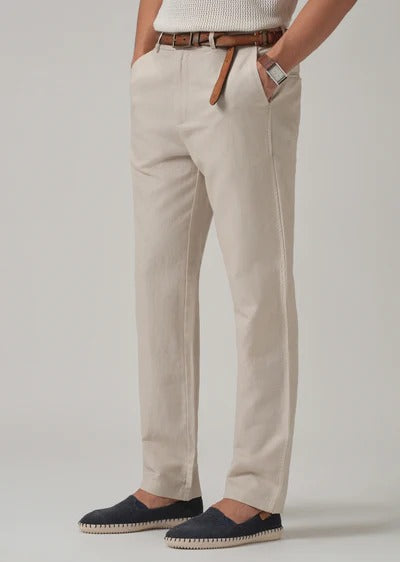 Pack of 2 Linen Pants | Breathable Summer Comfort(Cream & Olive)