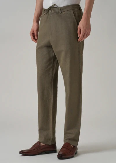 Pack of 2 Linen Pants | Breathable Summer Comfort(Cream & Olive)