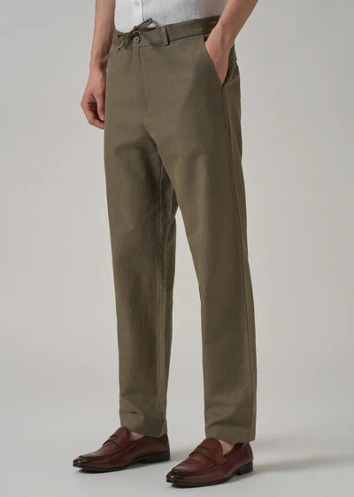 Pack of 2 Linen Pants | Breathable Summer Comfort(Cream & Olive)
