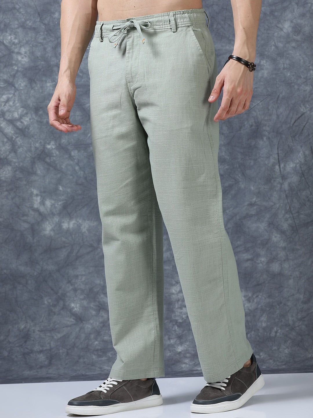 PACK OF 2 Linen Pants | Relaxed Fit & Breathable Style ( Black & Sage Green)