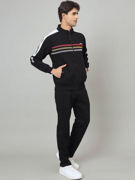 Duke Men Striped Mid-Rise Tracksuits