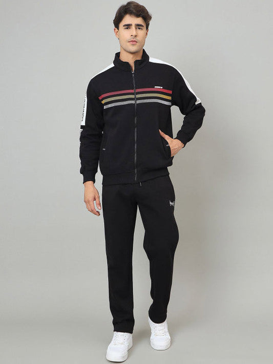 Duke Men Striped Mid-Rise Tracksuits